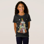 醜いクリスマスセーター猫ツリーおもしろい- Christmas Cat G Tシャツ (正面フル)