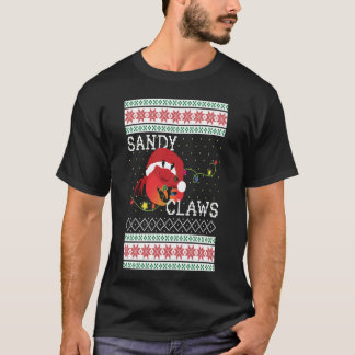 醜いクリスマスセーター砂爪カニ愛好家おもしろい Tシャツ