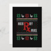 醜いクリスマスセーター薬局メリークリスマスPh 招待状 (正面/裏面)