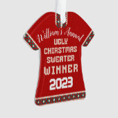 醜いクリスマスセーター賞オーナメント オーナメント (正面)
