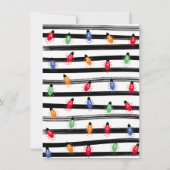 醜いクリスマスセーター赤ちゃんシャワー物干しライン 招待状 (裏面)