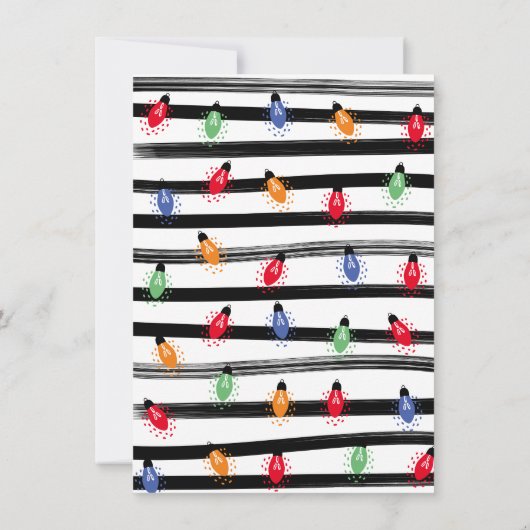 醜いクリスマスセーター赤ちゃんシャワー物干しライン 招待状 (裏面)