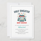 醜いクリスマスセーター赤ちゃんシャワー 招待状 (正面)