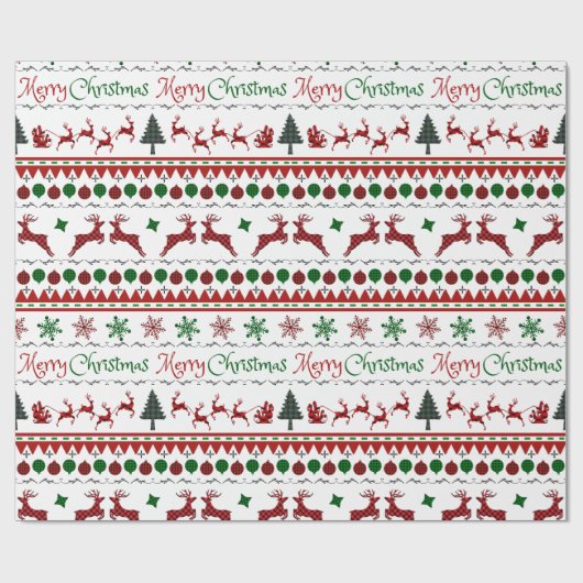 醜いクリスマスセーター陽気なクリスマス ラッピングペーパー (フラット)