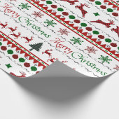 醜いクリスマスセーター陽気なクリスマス ラッピングペーパー (角)