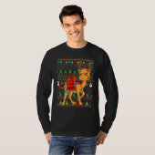 醜いクリスマスセーター風 ライト付きラクダ クリスマス Tシャツ (正面フル)