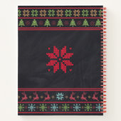 醜いクリスマスセーター黒板レシピクックブック ノートブック (裏面)