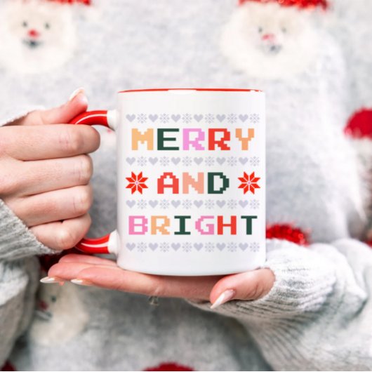 醜いクリスマスセーター |と明メリーるい コーヒーマグカップ