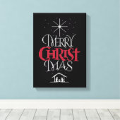 醜いクリスマスセーター – グラニーニット – クリスチャン キャンバスプリント (インサイチュ (ウッドフロア))