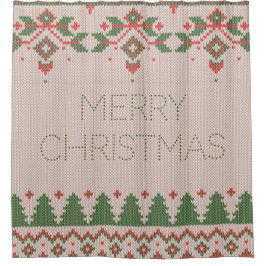 醜いクリスマスセーター シャワーカーテン