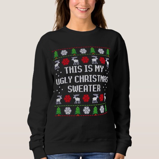 醜いクリスマスセーター スウェットシャツ (正面)