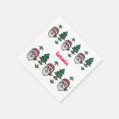 醜いクリスマスセーター – スタイルサンタサンダー_コーブ スタンダードカクテルナプキン (角)