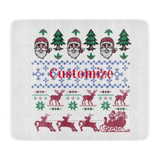 醜いクリスマスセーター – スタイルサンダー_コーブ カッティングボード (正面)