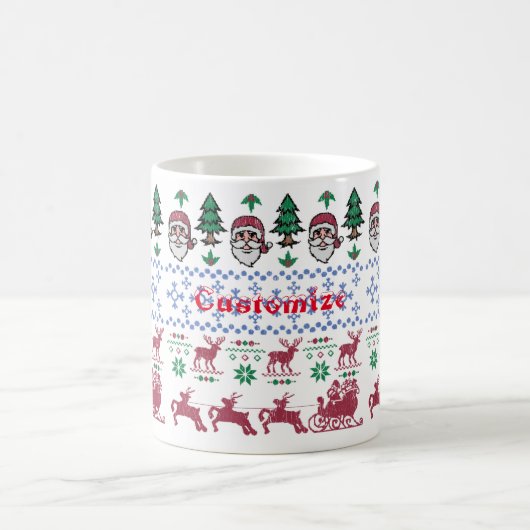 醜いクリスマスセーター – スタイルサンダー_コーブ コーヒーマグカップ (中央)