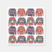 醜いクリスマスセーター スタンダードカクテルナプキン (正面)