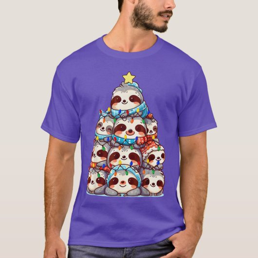 醜いクリスマスセーター スロースリー クリスマス Tシャツ (正面)