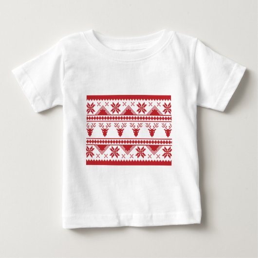 醜いクリスマスセーター ベビーTシャツ (正面)
