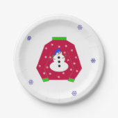 醜いクリスマスセーター ペーパープレート (正面)