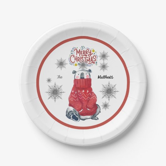 醜いクリスマスセーター ペーパープレート (正面)