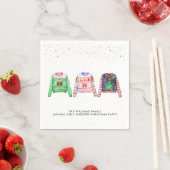 醜いクリスマスセーター |ホリデーパーティー スタンダードカクテルナプキン (インサイチュ)