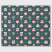 醜いクリスマスセーター | ホリーと果実のパターン ラッピングペーパー (フラット)