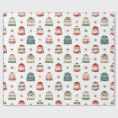 醜いクリスマスセーター | ホリーと果実のパターン ラッピングペーパー (フラット)