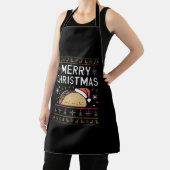 醜いクリスマスセーター ライト サンタ タコ クリスマス エプロン (インサイチュ)