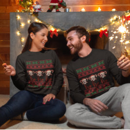 醜いクリスマスセーターHo Ho Skeletonクリスマス スウェットシャツ