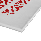 醜いクリスマスセーターQRコード新年おめでとう! カッティングボード (角)