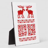 醜いクリスマスセーターQRコード新年おめでとう! フォトプラーク (側面)