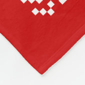 醜いクリスマスセーターQRコード新年おめでとう! フリースブランケット (角)