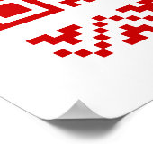 醜いクリスマスセーターQRコード新年おめでとう! ポスター (角)