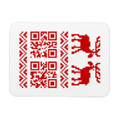 醜いクリスマスセーターQRコード新年おめでとう! マグネット (横)