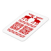 醜いクリスマスセーターQRコード新年おめでとう! マグネット (左側)