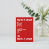 醜いクリスマスセーターQRコード新年おめでとう！ 名刺 (スタンド正面)