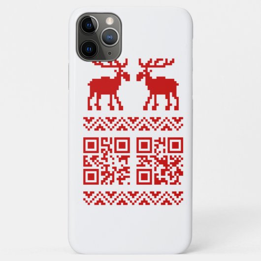 醜いクリスマスセーターQRコード新年おめでとう! Case-Mate iPhoneケース (裏面)