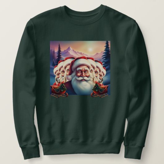 醜いクリスマスセーターSanta Clones スウェットシャツ (デザイン正面)