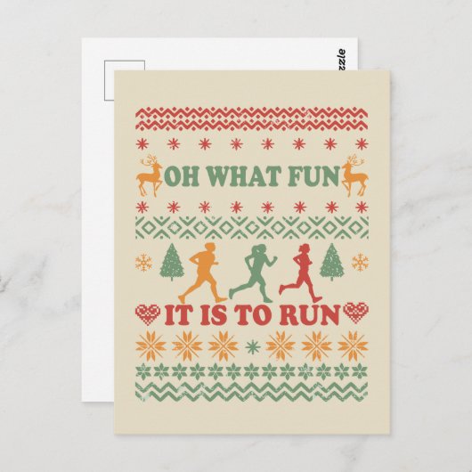 醜いクリスマスセ走ーターの走ヴィンテージ ポストカード (正面/裏面)