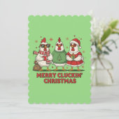 醜いクリスマスチキン メリー クラッキング クリスマス 招待状 (スタンド正面)