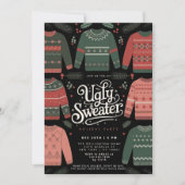 醜いクリスマスツリーの飾りパーティー 招待状 (正面)