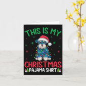 醜いクリスマスツリーサンタミニチュアシュナウツァードッグクリス カード (黄色い花)