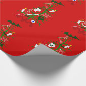 醜いクリスマスツリースカルこうもり ラッピングペーパー (角)