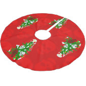 醜いクリスマスツリースカル棺 ブラッシュドポリエステルツリースカート (アングル)