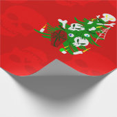 醜いクリスマスツリースカル棺 ラッピングペーパー (角)