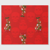 醜いクリスマスツリースカル 幽霊のよく出る ラッピングペーパー (フラット)