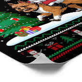 醜いクリスマスツリーライトサンタライディングブリュッセルG ポスター (角)