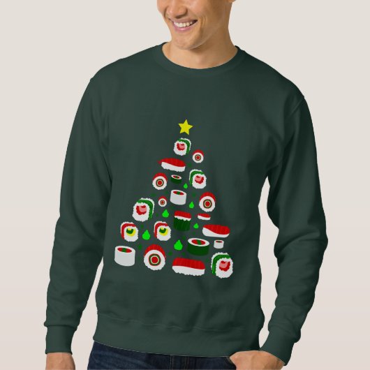 醜いクリスマスツリー寿司 スウェットシャツ (正面)