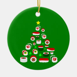 醜いクリスマスツリー寿司 セラミックオーナメント