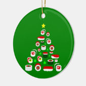醜いクリスマスツリー寿司 セラミックオーナメント (左)