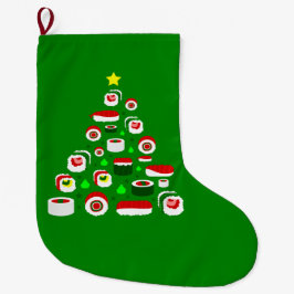 醜いクリスマスツリー寿司 ラージクリスマスストッキング
